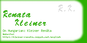 renata kleiner business card